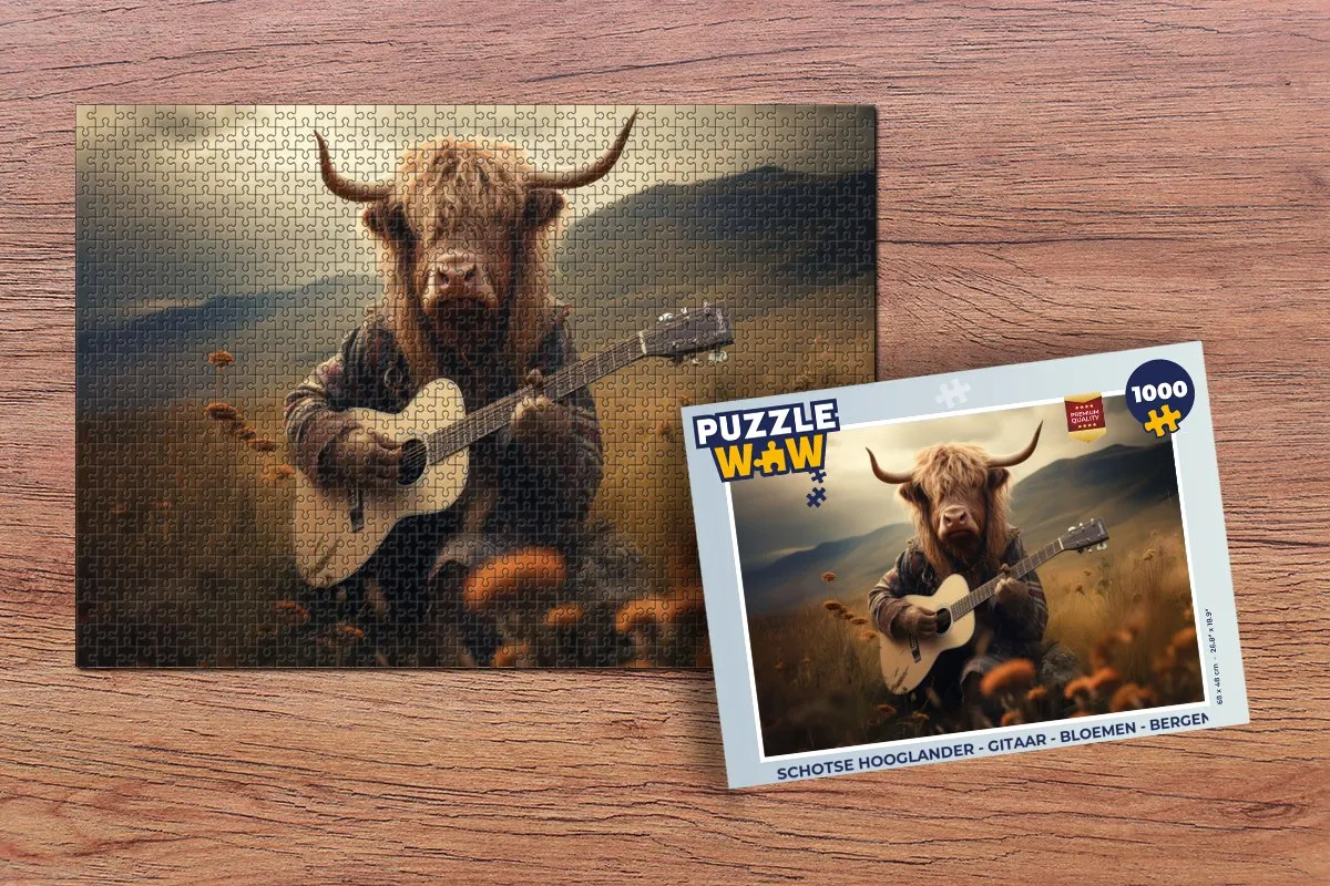 PuzzleWow Schotse Hooglander Puzzle 1000 Stuks