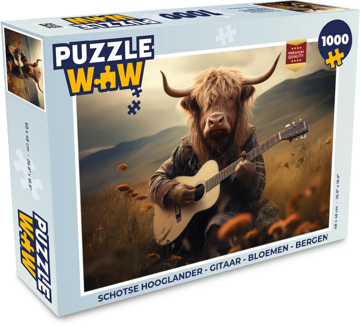 PuzzleWow Schotse Hooglander Puzzle 1000 Stuks