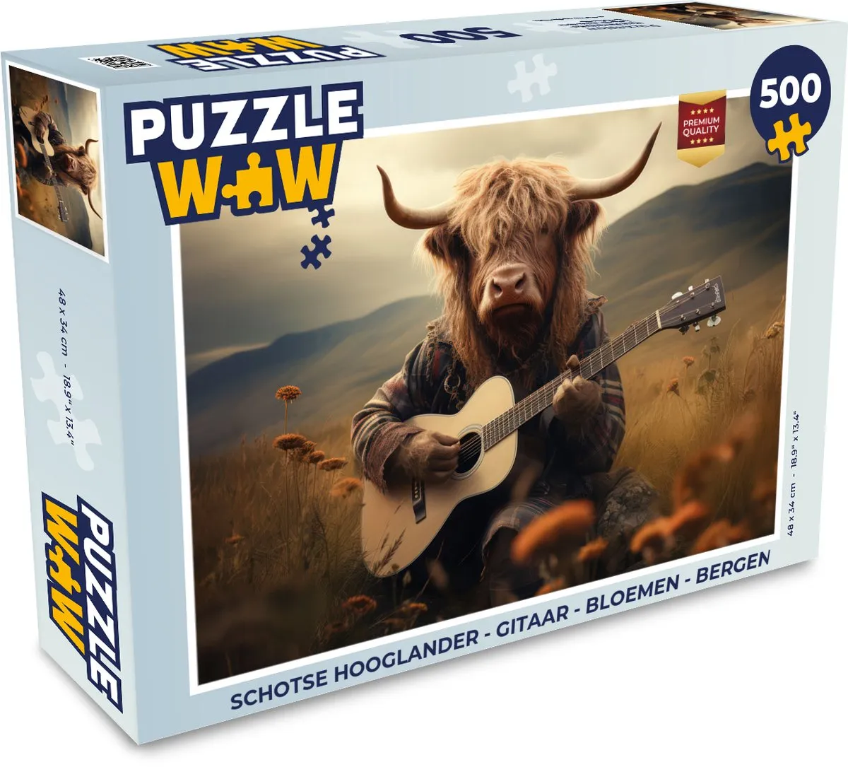 PuzzleWow Schotse Hooglander Puzzle 1000 Stuks