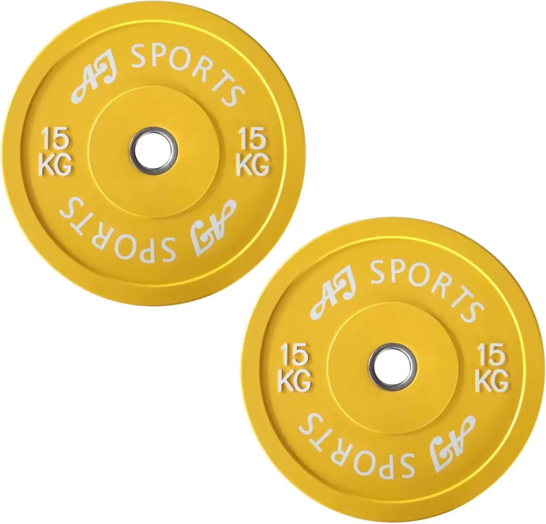 AJ-Sports Olympische Halterschijven Rubber 15 kg 2 stuks