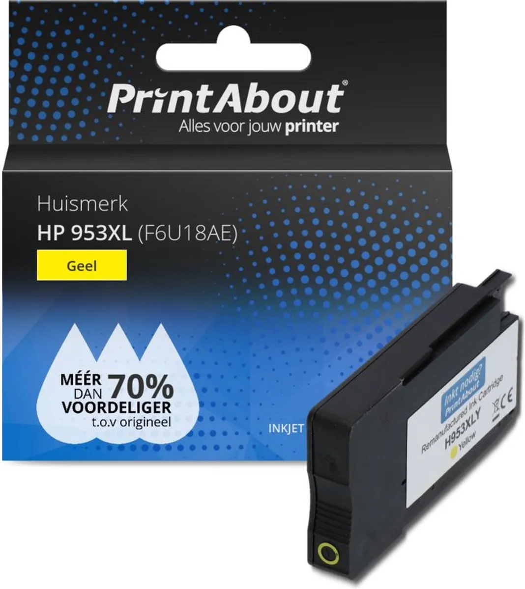 PrintAbout Inktcartridge 953XL Geel - 29ml - o.a. HP OfficeJet Pro