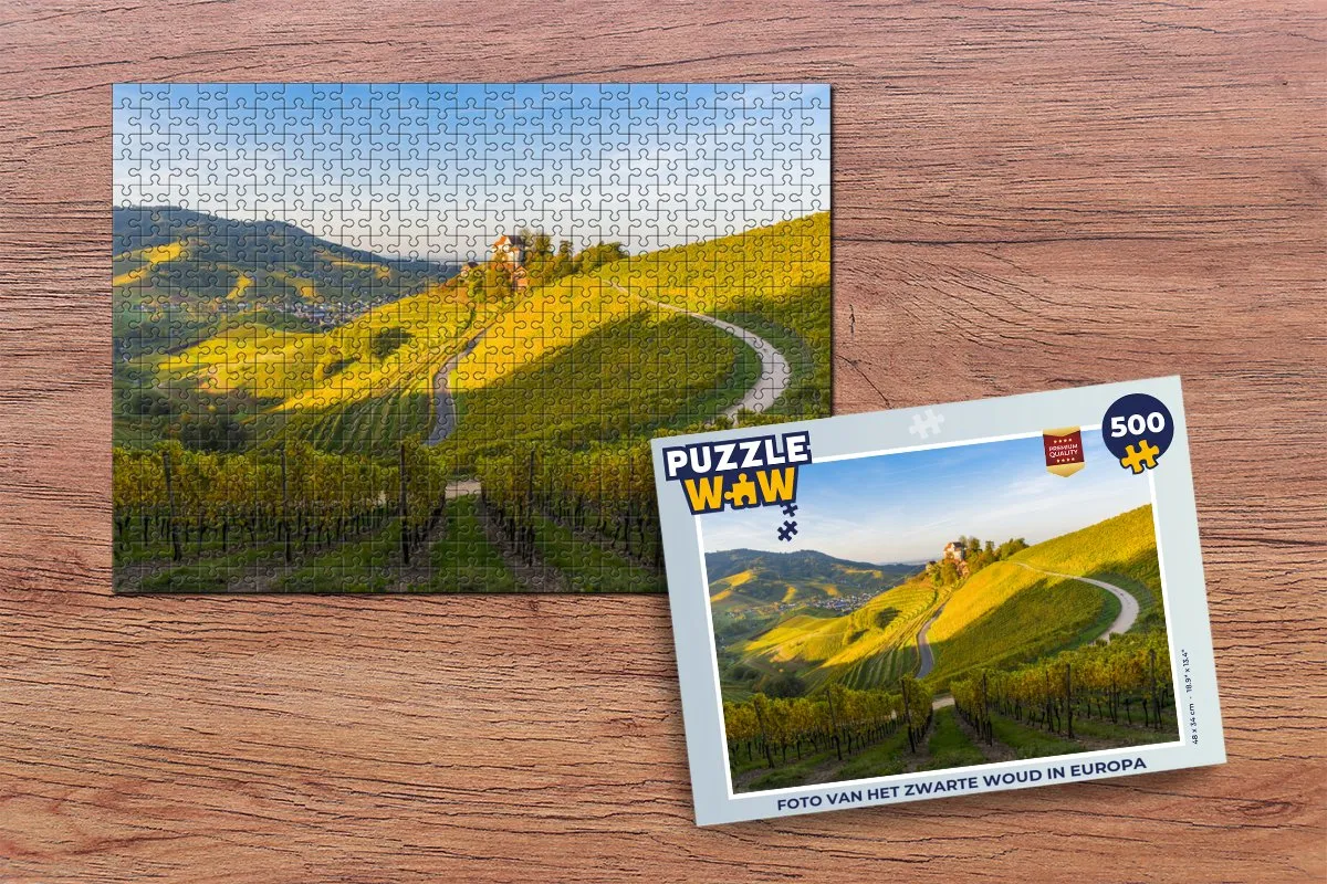 PuzzleWow Legpuzzel Foto Zwarte Woud 500 Stuks - Multicolor
