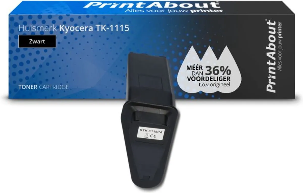 PrintAbout Huismerk TK-1115-PA Toner - Zwart