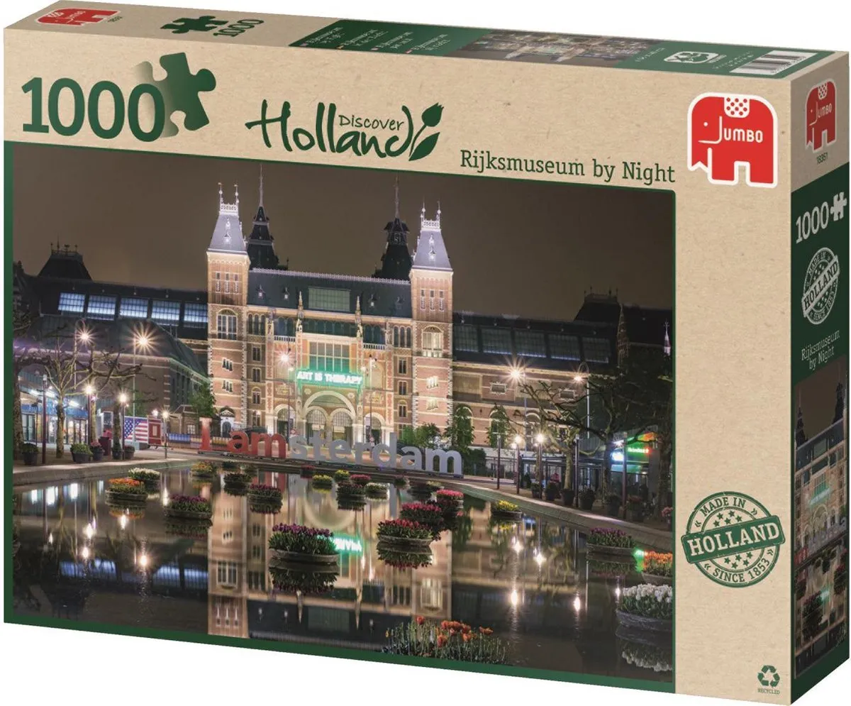Jumbo Rijksmuseum By Night 1000 Puzzels - Surf Up CK Print Blue