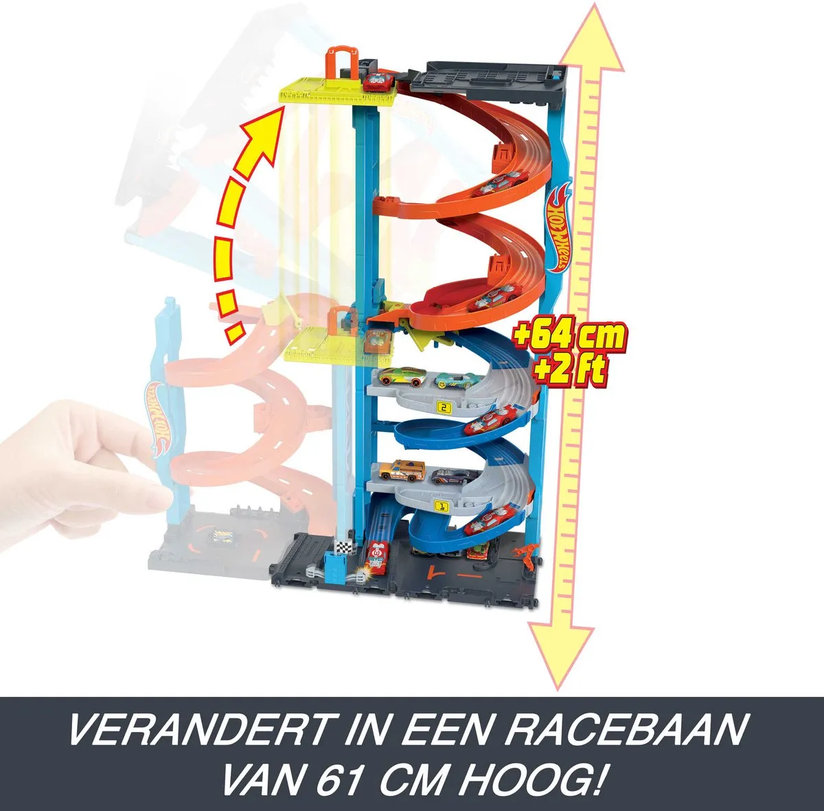 Hot Wheels City Transformerende Racetoren HKX43 - Multicolor