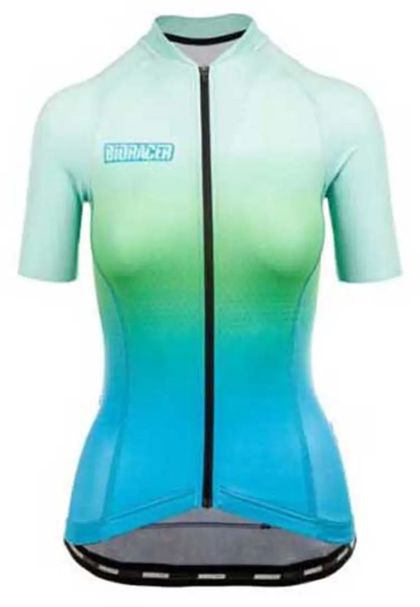 Bioracer Vesper Korte Mouw Wielertrui Blauw M Vrouw