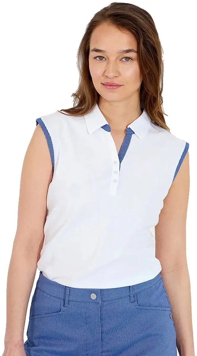 Abacus Golf Bovey Drycool Dames Mouwloos T-shirt Wit XL Vrouw