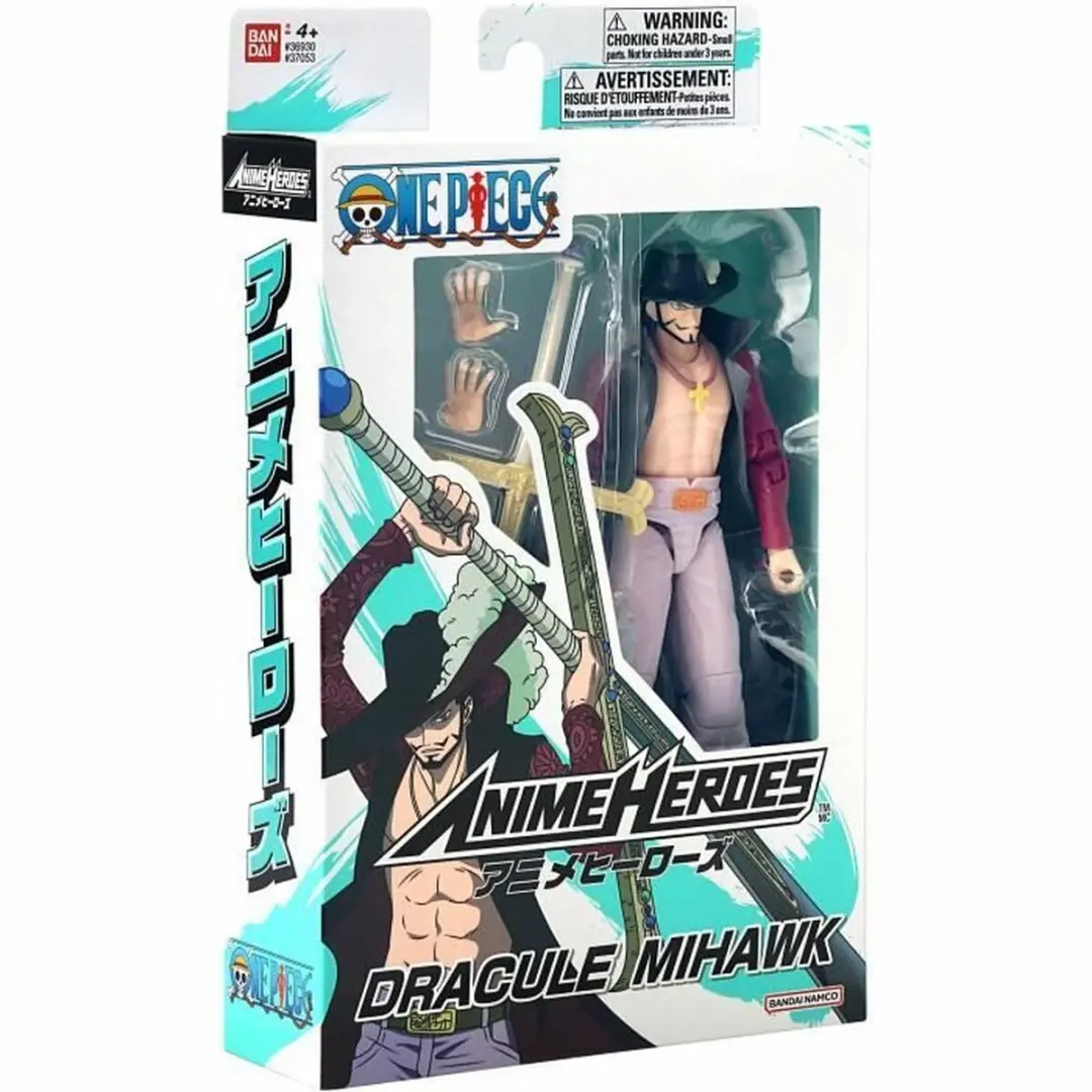 Bandai One Piece Mihawk Dracule Figuur 17cm - Officieel Gelicenseerd