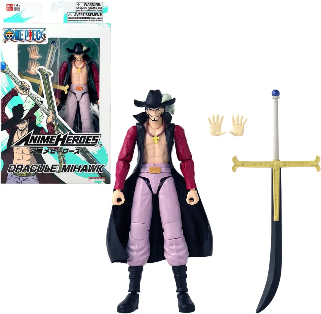 Bandai One Piece Mihawk Dracule Figuur 17cm