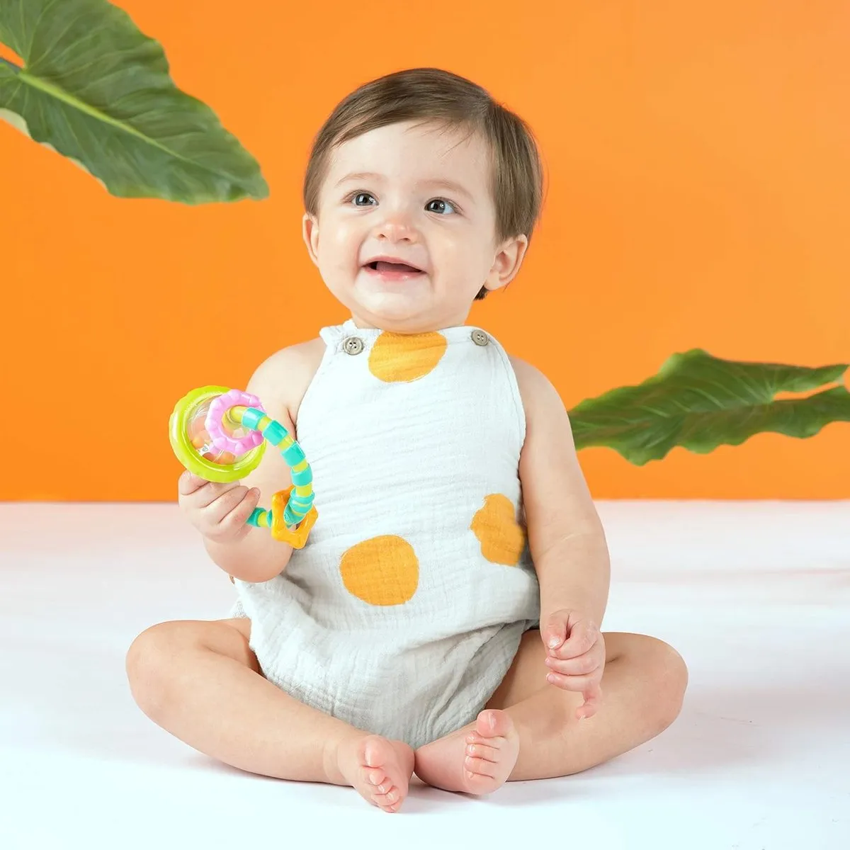 Bright Starts Grab Spin Babyrammelaar - Blauw
