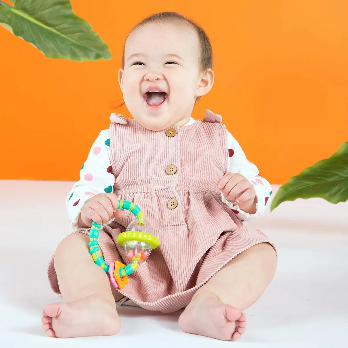 Bright Starts Grab Spin Babyrammelaar - Blauw