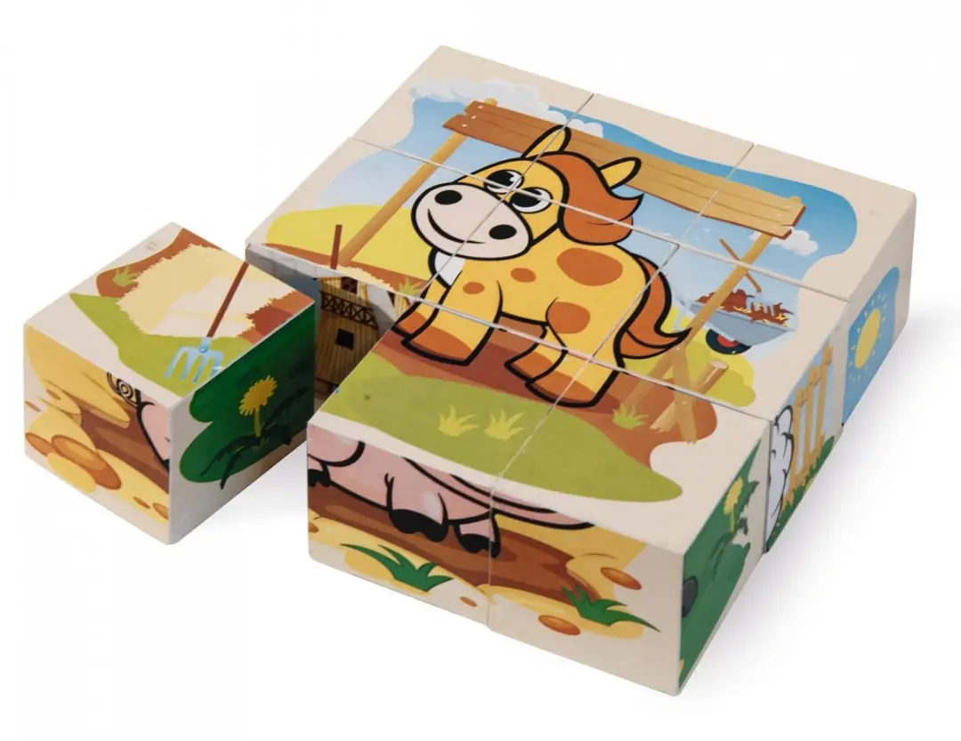 Eichhorn Houten Blokpuzzel Boerderij 1000 Stuks - FSC Gecertificeerd