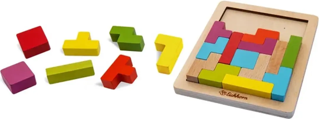 Eichhorn Houten Vormenpuzzel 20-delig - Meerkleurig