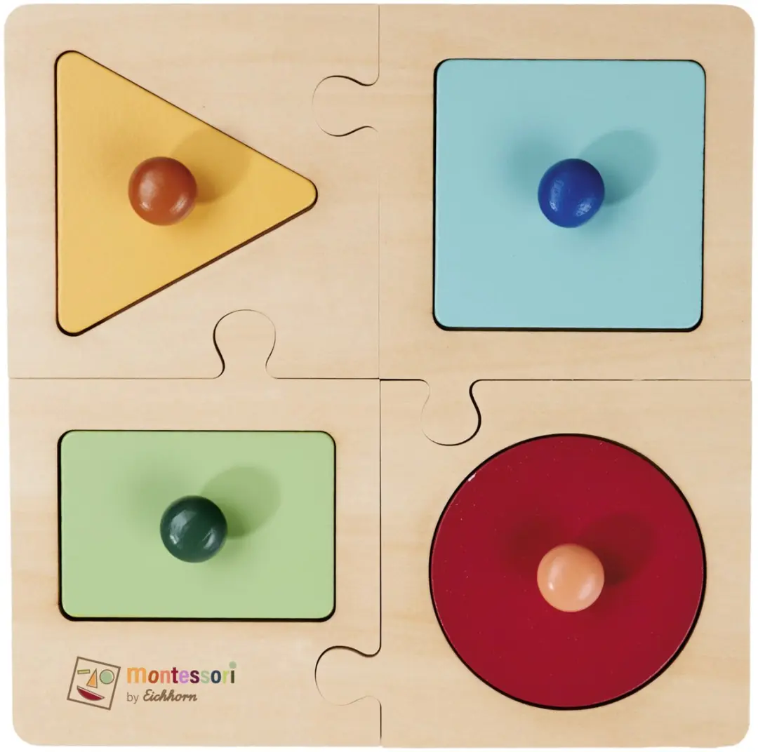 Eichhorn Montessori Vormsorteerder 8-delig - Blauw/ Groen/ Hout/ Oranje/ Rood - afbeelding 2 van 6