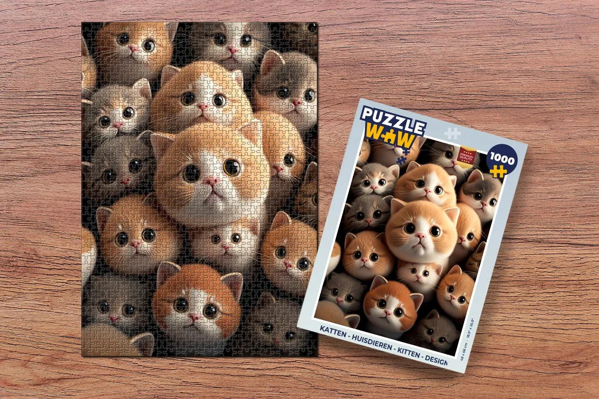 PuzzleWow Katten Puzzel 1000 Stuks - Multicolor