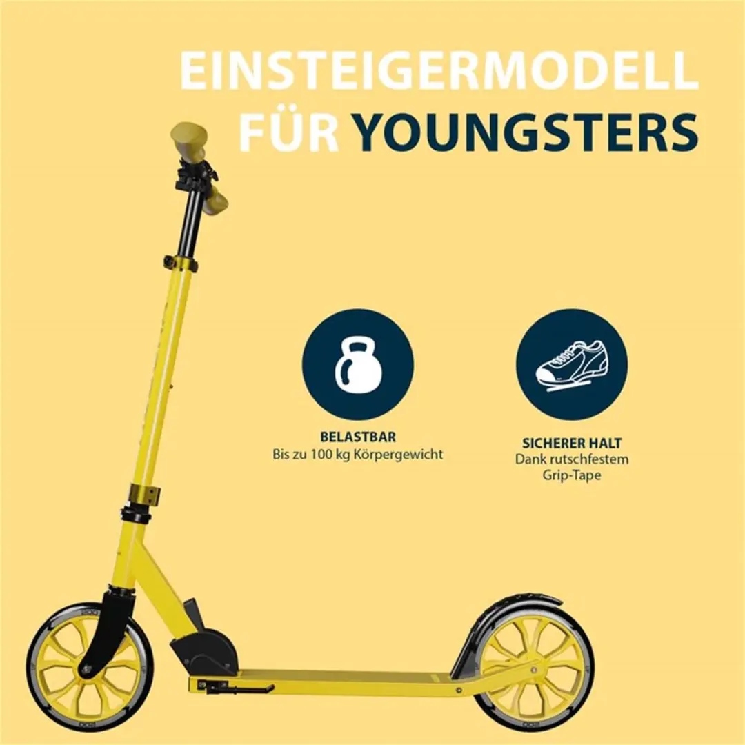 Hudora Scooter Up 200 Step 200mm - Geel