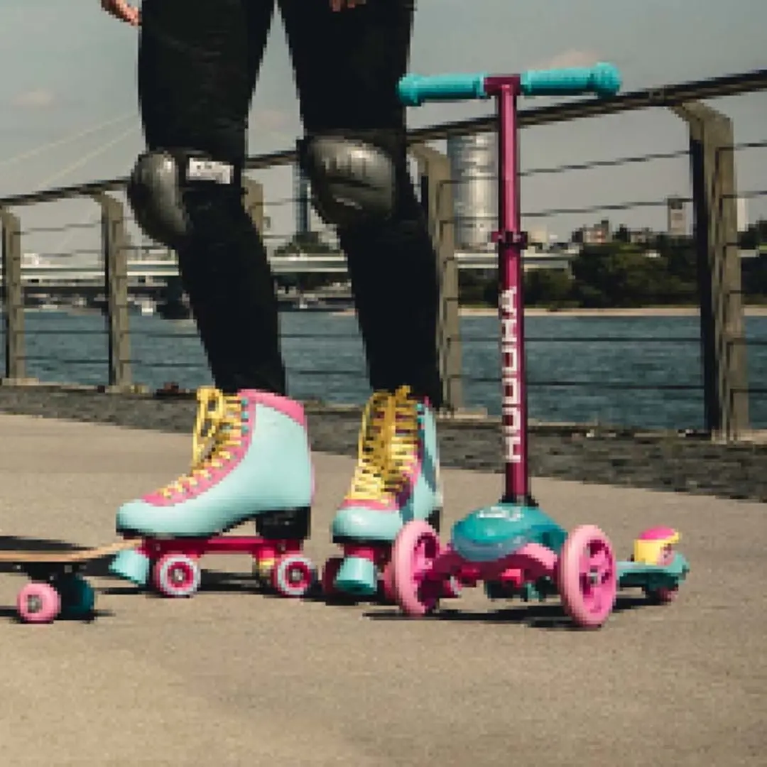 Hudora Flitzkids 2.0 Scooter Step 3 Wielen - Roze