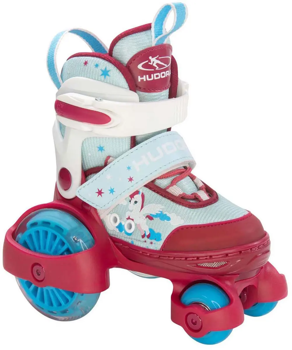 HUDORA Rolschaatsen My First Quad LED Eenhoorn, Maat 26-29