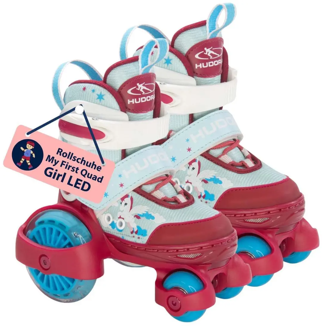 Hudora My First Quad LED Rolschaatsen 26-29 - Multi kleuren