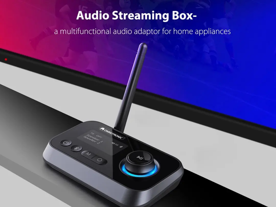 Omnitronic BDT-5.0 Bluetooth Muziekzender/Ontvanger - 5.0 - Zwart - afbeelding 2 van 6