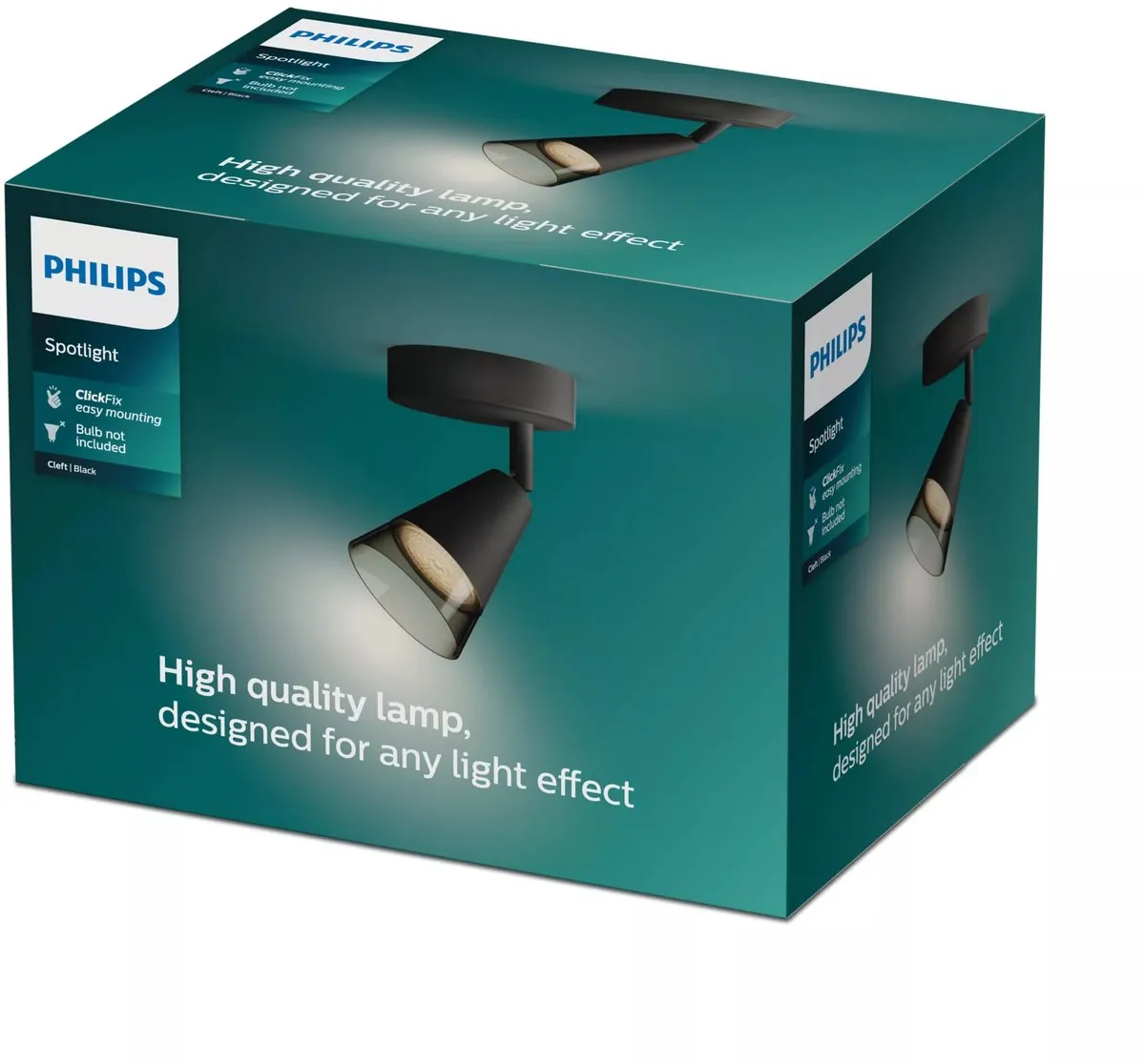 Philips Cleft Spot Wandspot GU10 - 3x5W - Zwart