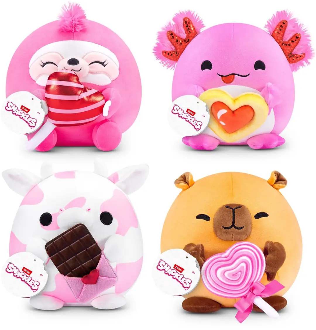 Zuru knuffel Snackles Love medium 21 cm pluche speelgoed.