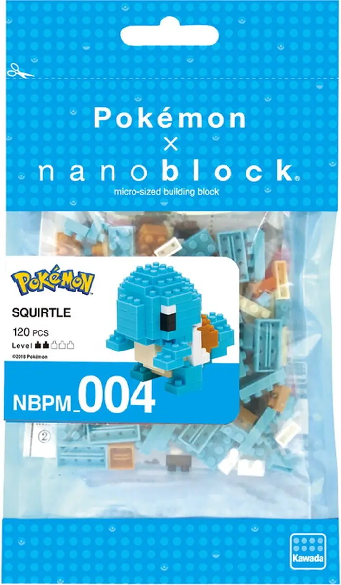 Bandai Nanoblock Squirtle Pokémon Bouwset NBPM-004 - 120 Stukken
