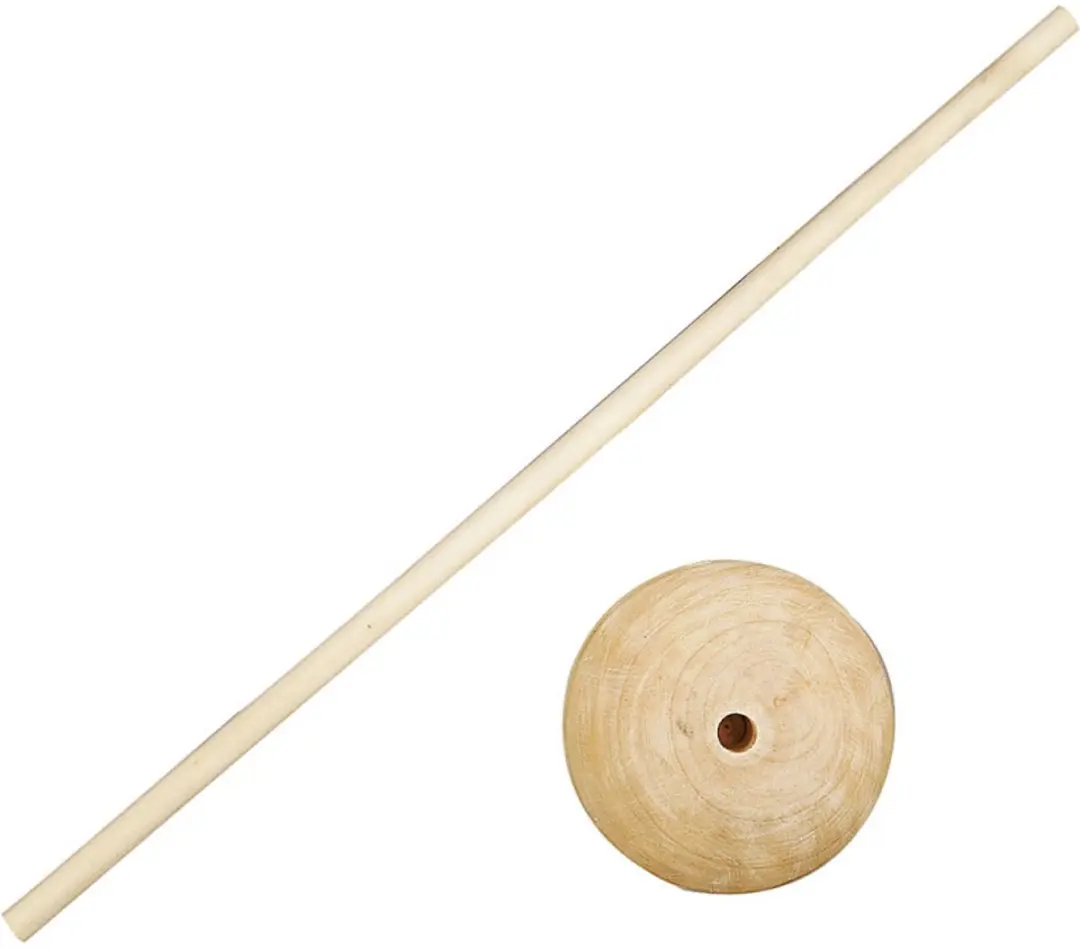Creativ Company houten stok met voet knutselset 30 cm 5 stuks.
