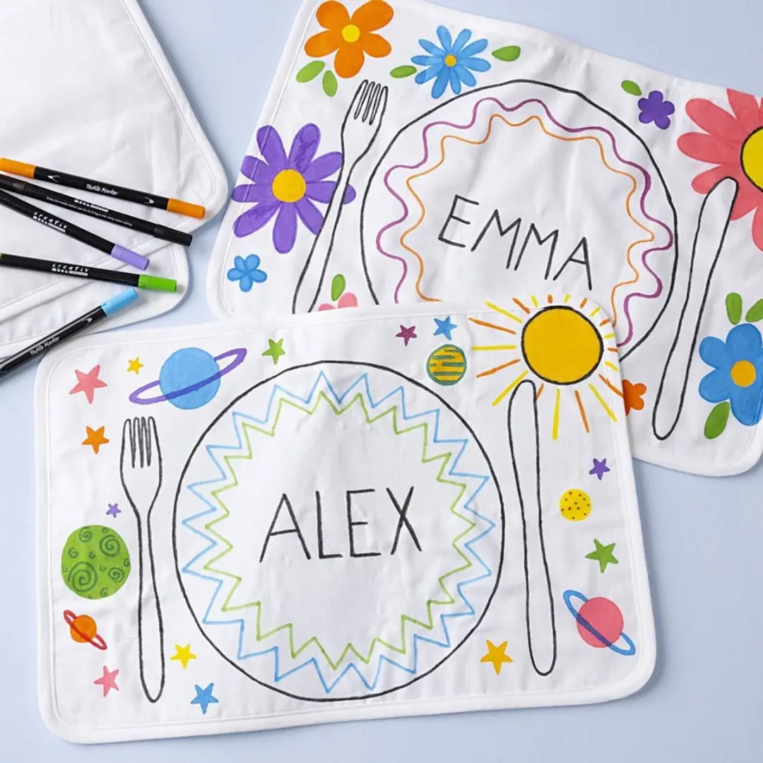 Creativ Company Placemats 30x45cm - Wit - 2 Stuks