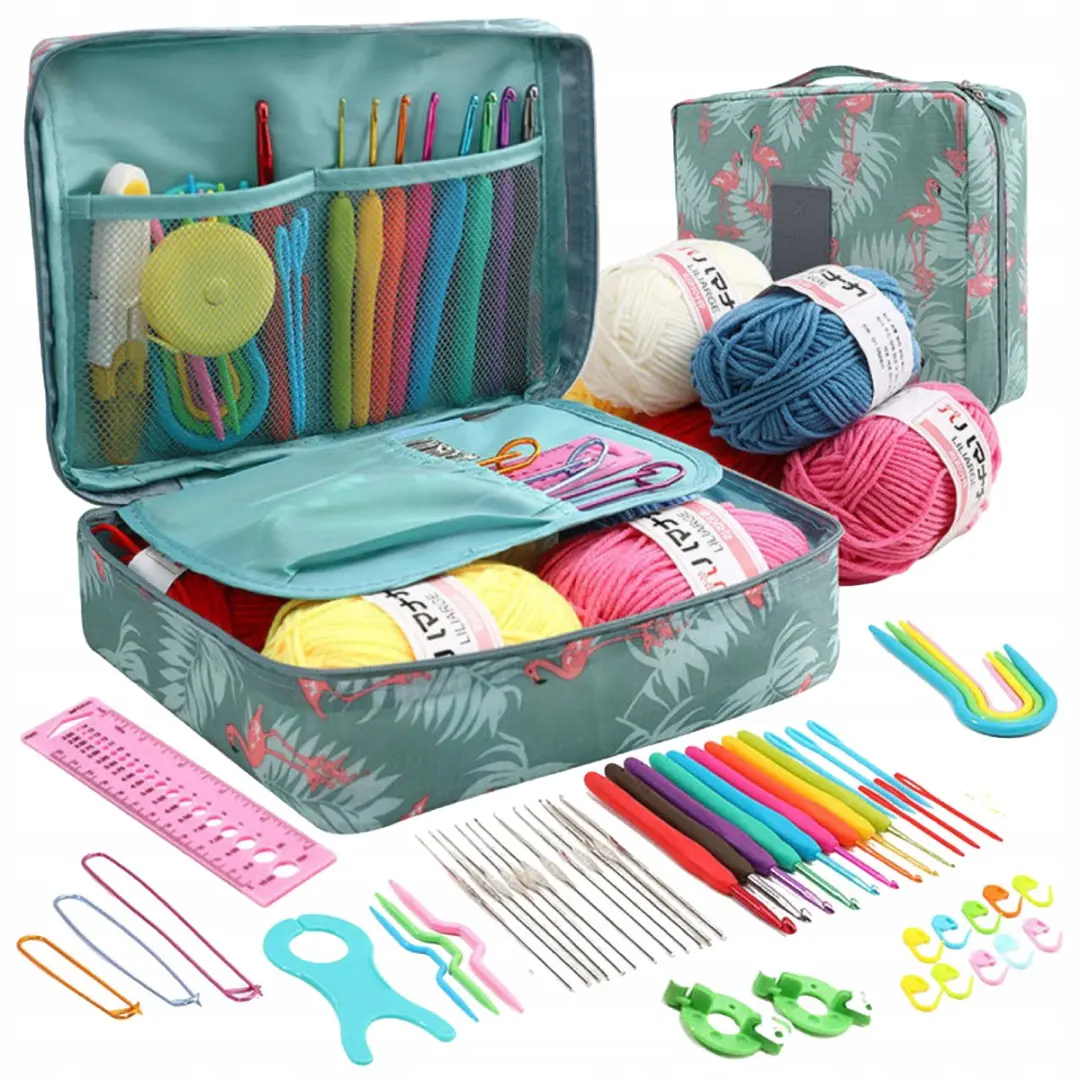 Compleet Haakpakket met 59 Delen: Garen, Haken & Accessoires