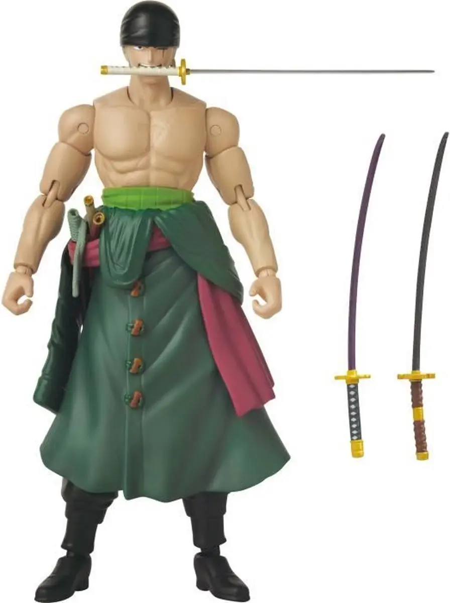 Bandai One Piece Roronoa Zoro Actiefiguur 37052 - 17cm - 3 Zwaarden