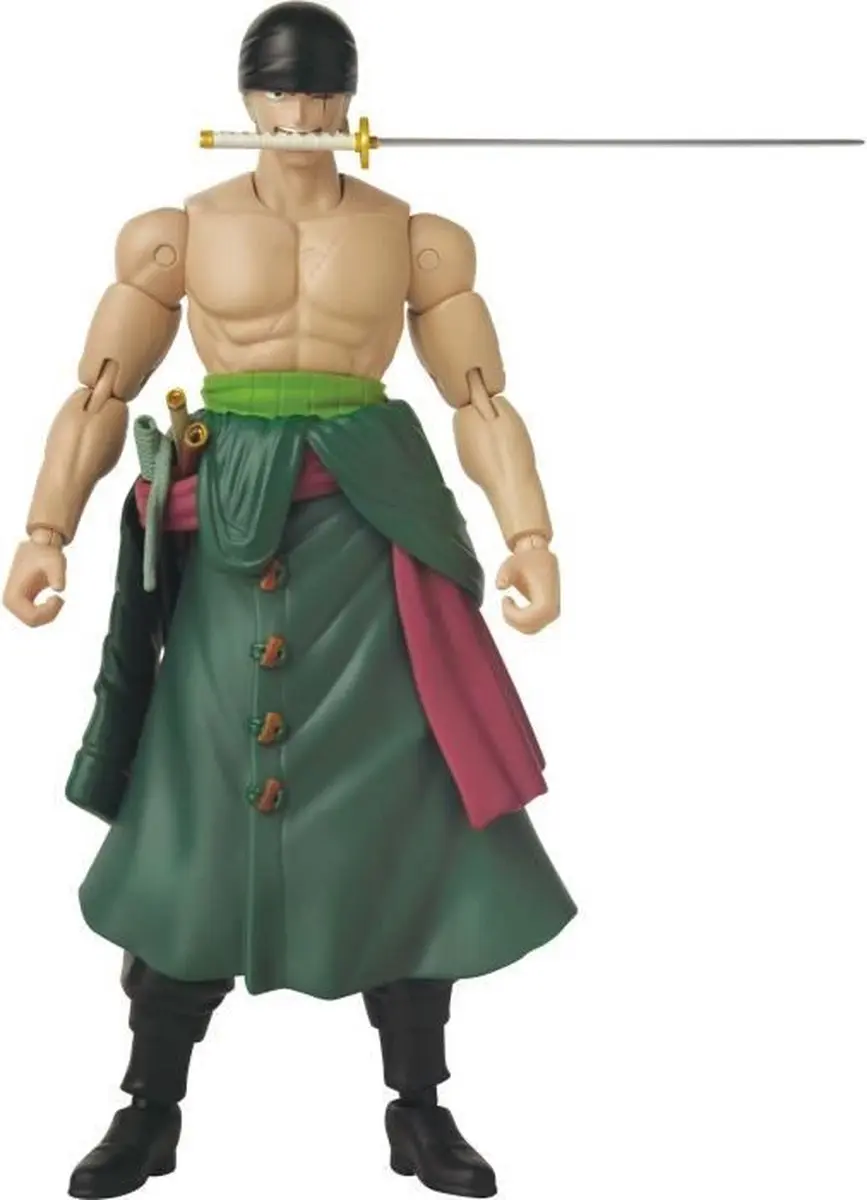 Bandai One Piece Roronoa Zoro Actiefiguur 37052 - 17cm - 3 Zwaarden