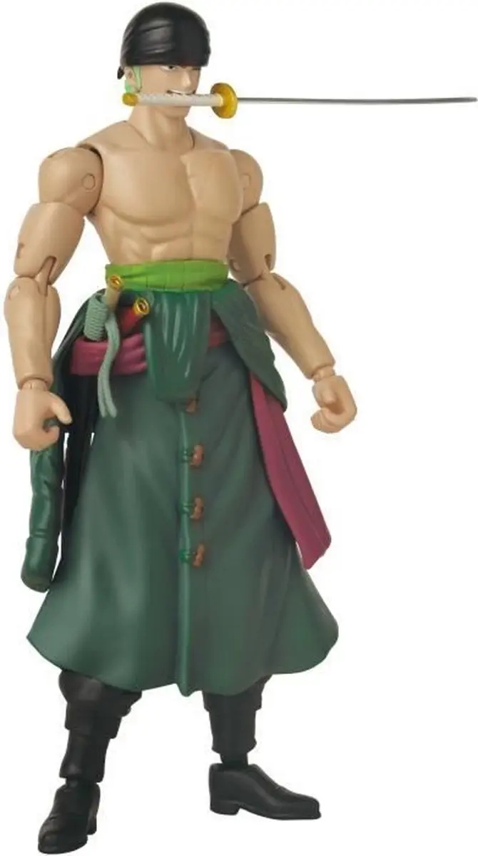 Bandai One Piece Roronoa Zoro Actiefiguur 37052 - 17cm - 3 Zwaarden
