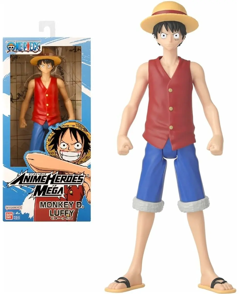 Bandai One Piece Anime Heroes Mega Luffy Figuur 30cm - Multicolor