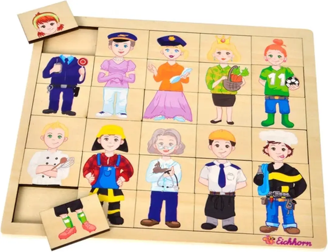 Eichhorn Lift Out Puzzle Mix and Match 30-delig - Meerkleurig - afbeelding 3 van 3
