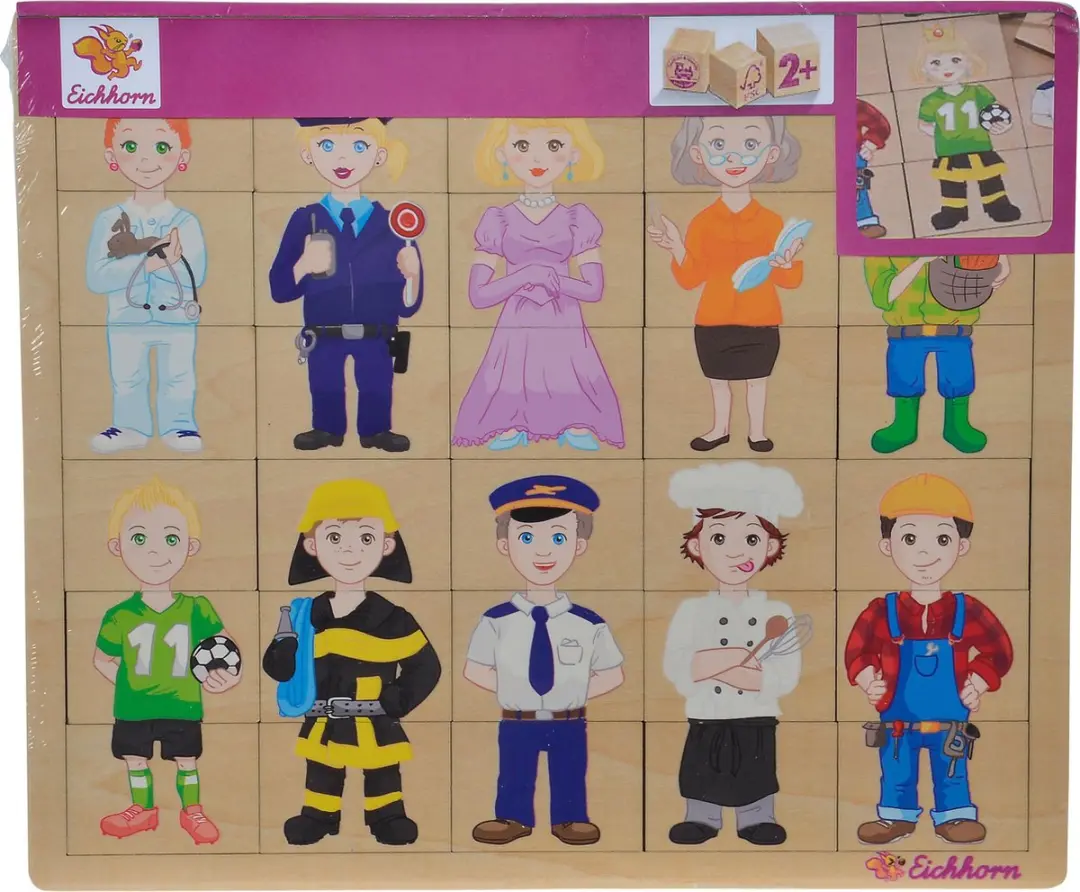 Eichhorn Lift Out Puzzle Mix and Match 30-delig - Meerkleurig - afbeelding 2 van 3