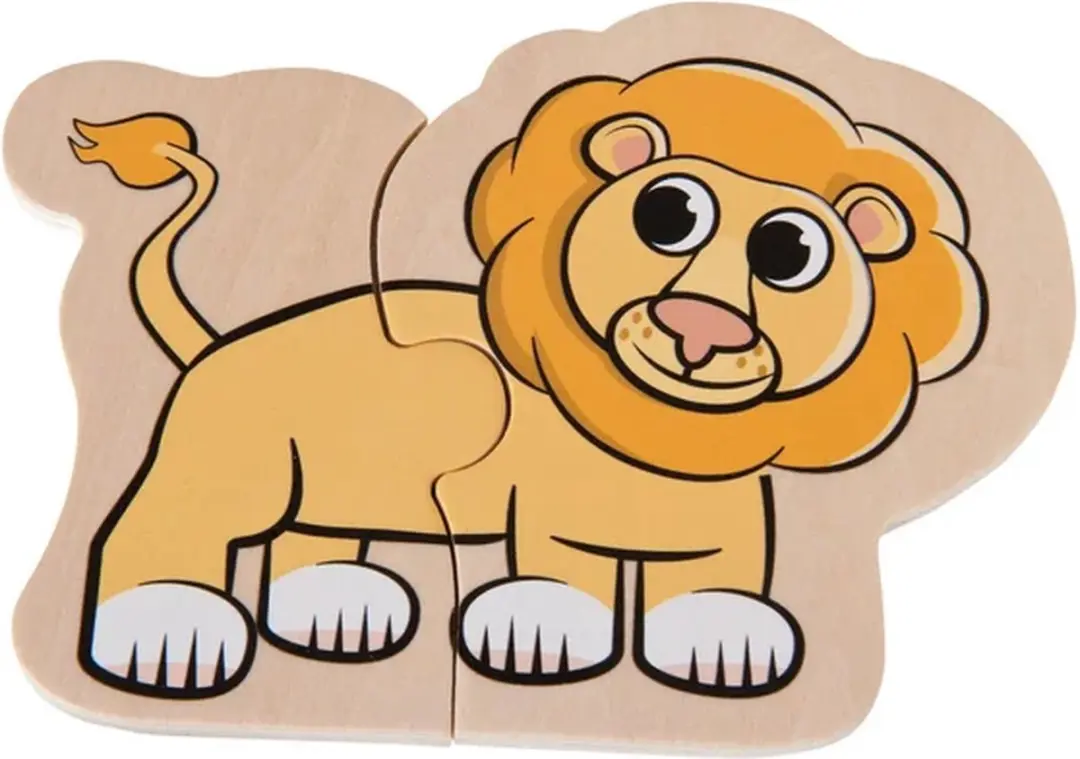 Eichhorn Houten Dierenpuzzel 16 Stuks - Meerkleurig