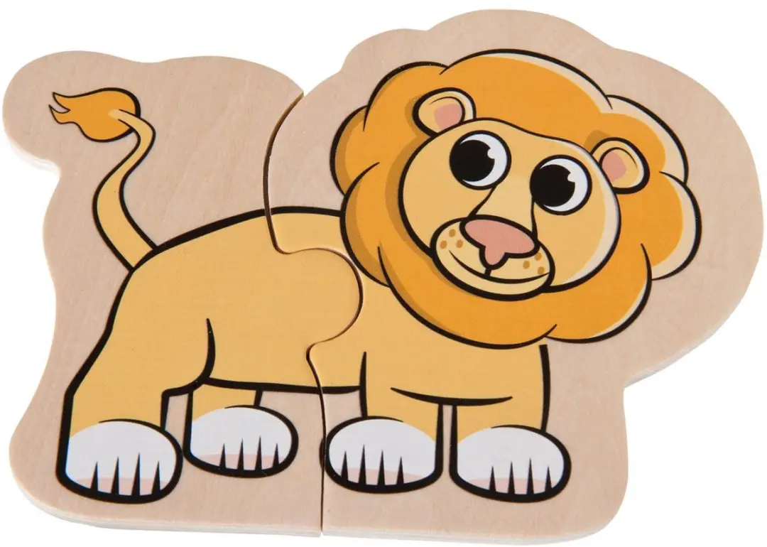 Eichhorn Houten Dierenpuzzel 16 Stuks - Meerkleurig