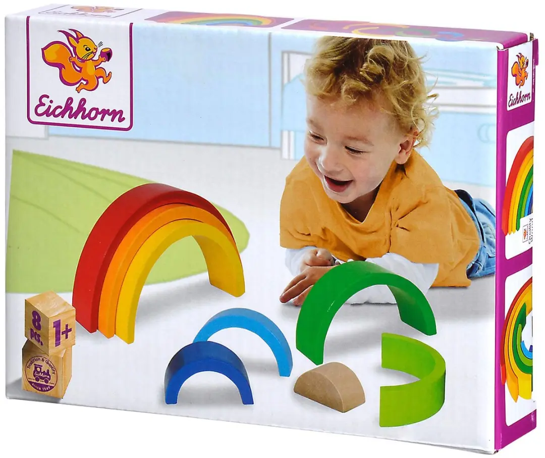 Eichhorn Regenboog Sorteer en Stapelspel - Meerkleurig - afbeelding 2 van 6