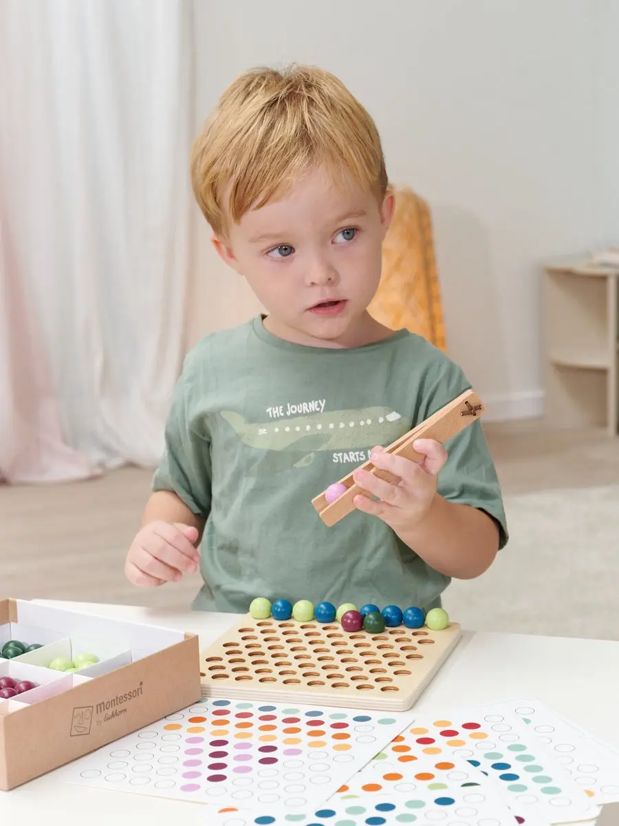 Eichhorn Montessori Sorteerkralen 100 Stuks - Multicolor - afbeelding 4 van 6