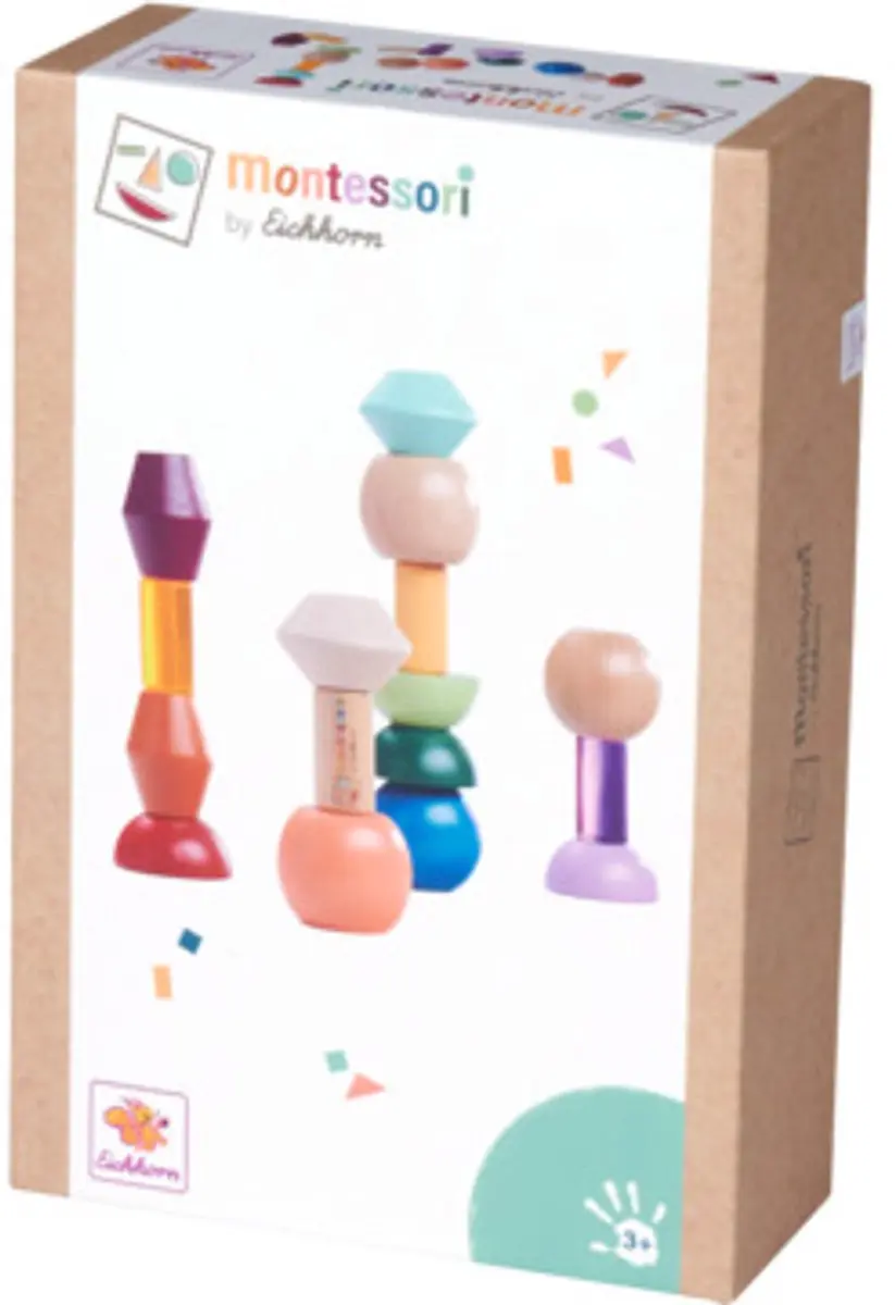 Eichhorn Montessori Stapelparels 16-delig - Multicolor - afbeelding 3 van 4