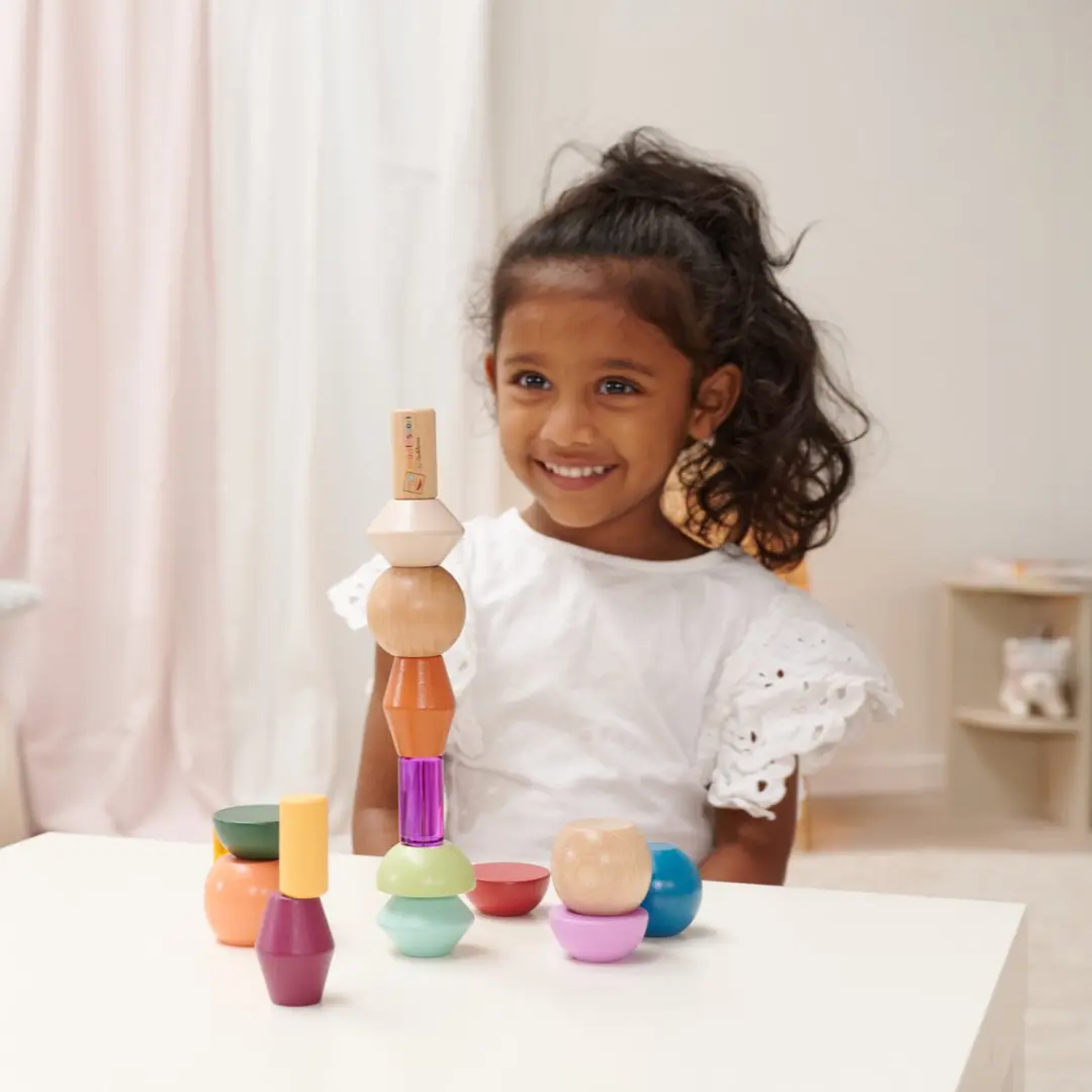 Eichhorn Montessori Stapelparels 16-delig - Multicolor - afbeelding 2 van 4