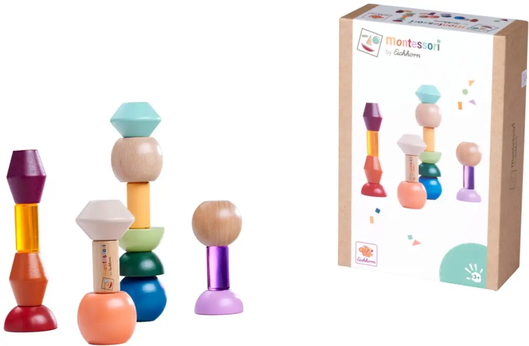 Eichhorn Montessori Stapelparels 16-delig - Multicolor - afbeelding 4 van 4