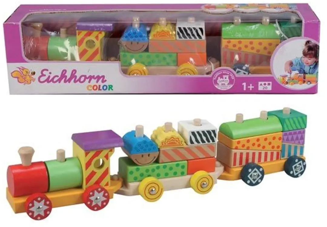 Eichhorn Houten Trein 100002223 - 18-delig - Multicolor - afbeelding 2 van 2