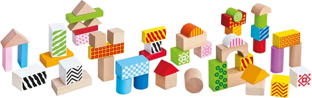 Eichhorn Houten Blokken Opbergdoos 50 Stuks - 30mm - Meerkleurig - afbeelding 2 van 6