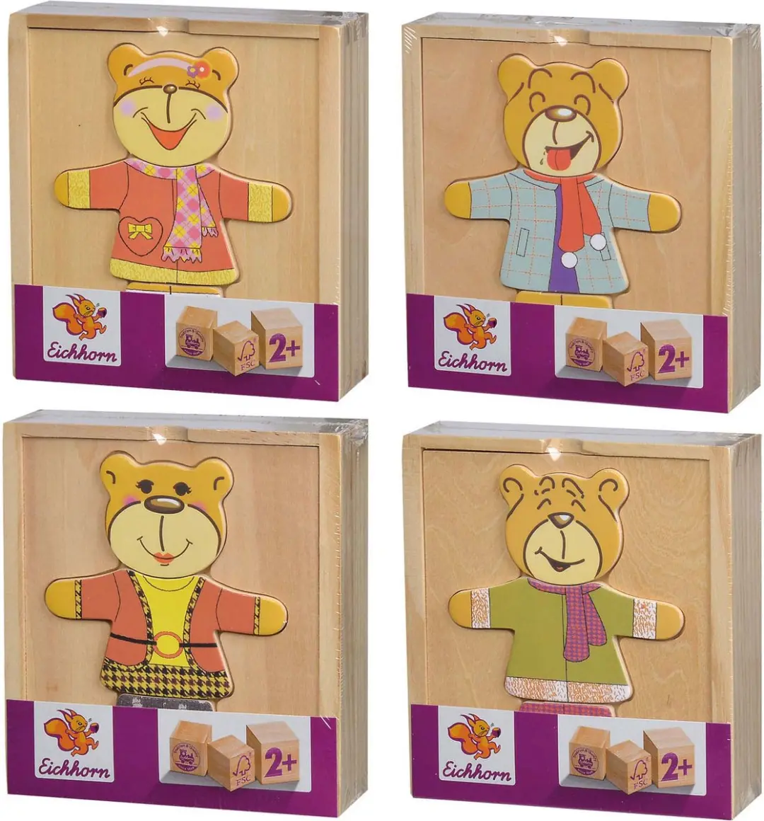 Eichhorn Houten Puzzel Beer 24 Stuks
