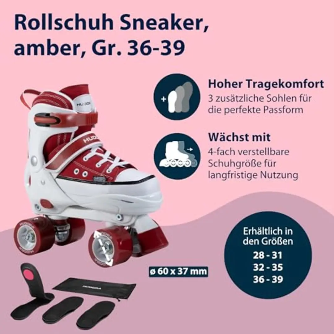 HUDORA Rolschaatsen Sneaker Amber, Maat 36-39