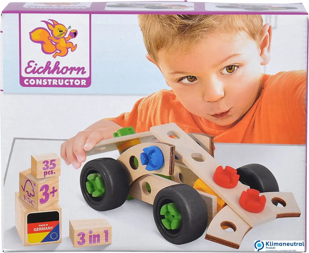 Eichhorn Rennauto Constructieset 35-delig - Vanaf 3 jaar - afbeelding 6 van 6