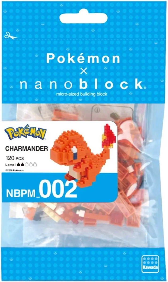 Bandai Nanoblock Charmander Pokémon Bouwset - 120 Stukken