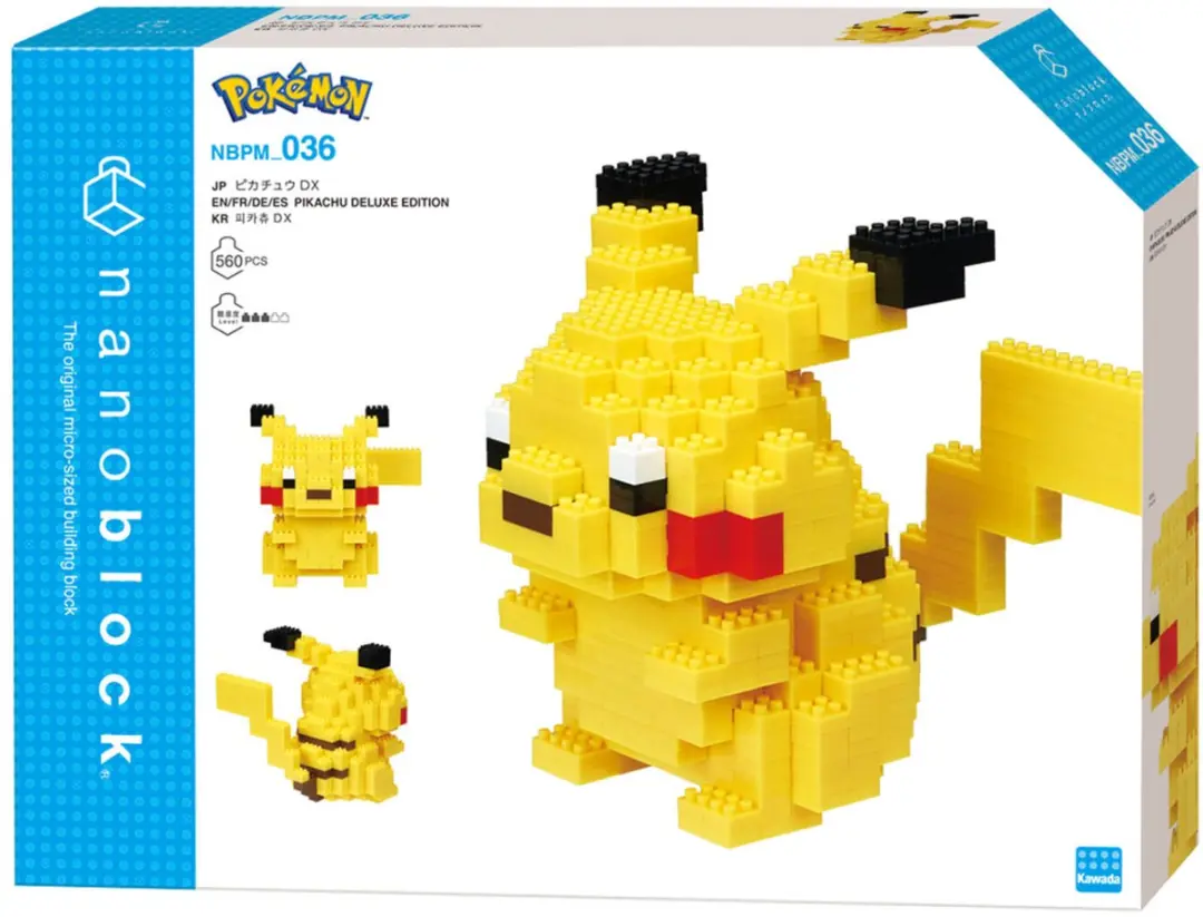 Bandai Nanoblock Pikachu Deluxe Pokémon Bouwset - 2 Stukken